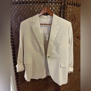 Banana Republic Cream Linen Blazer